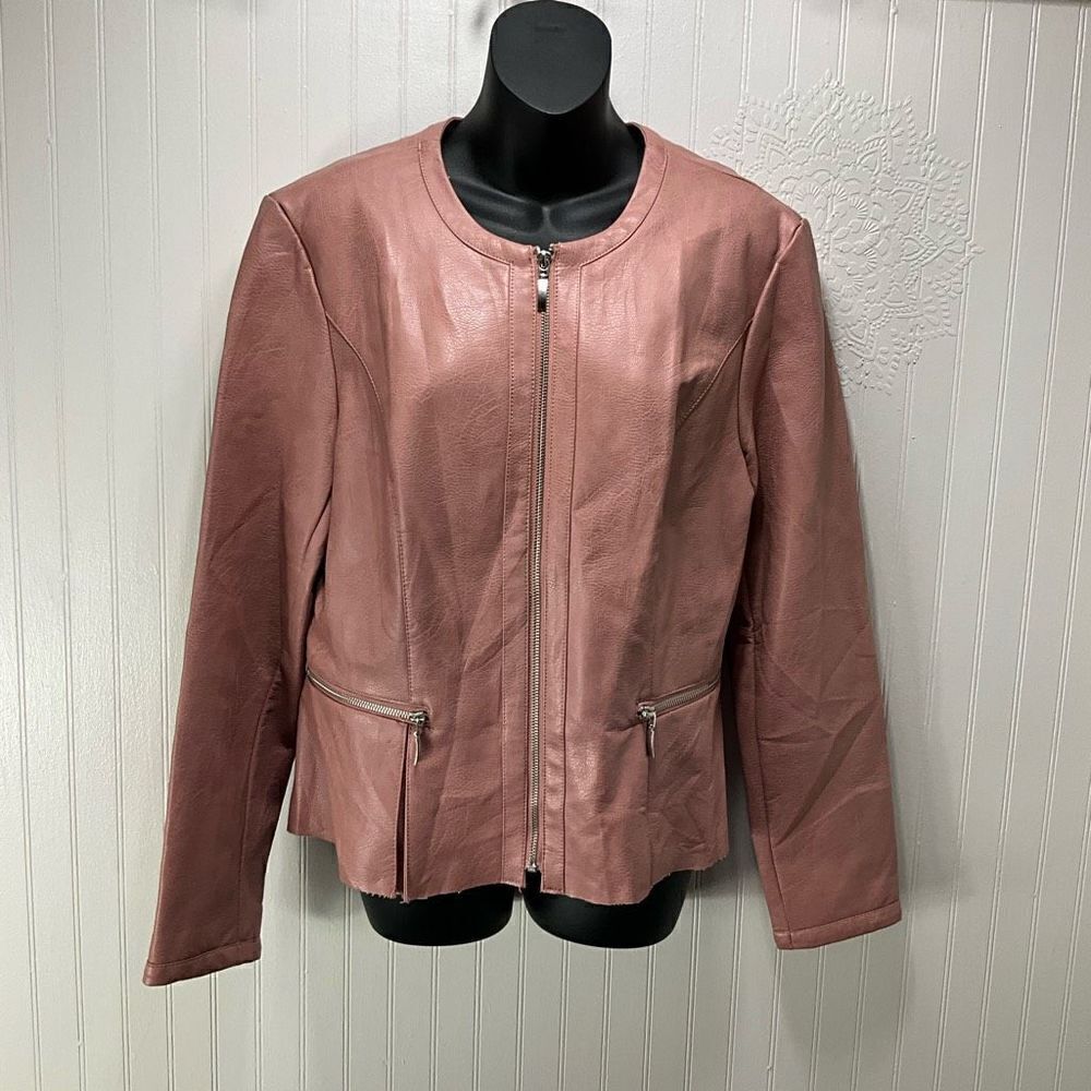 INC INTERNATIONAL CONCEPTS Vegan Leather Jacket